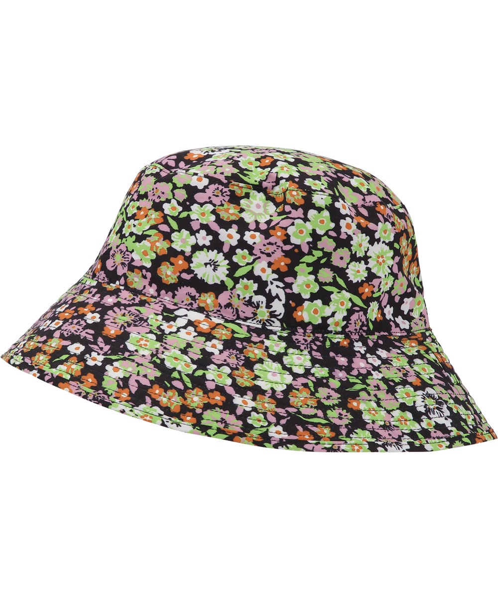 Nadia - Meadow Night - Bloemetjes bucket hat met 50+ UV bescherming