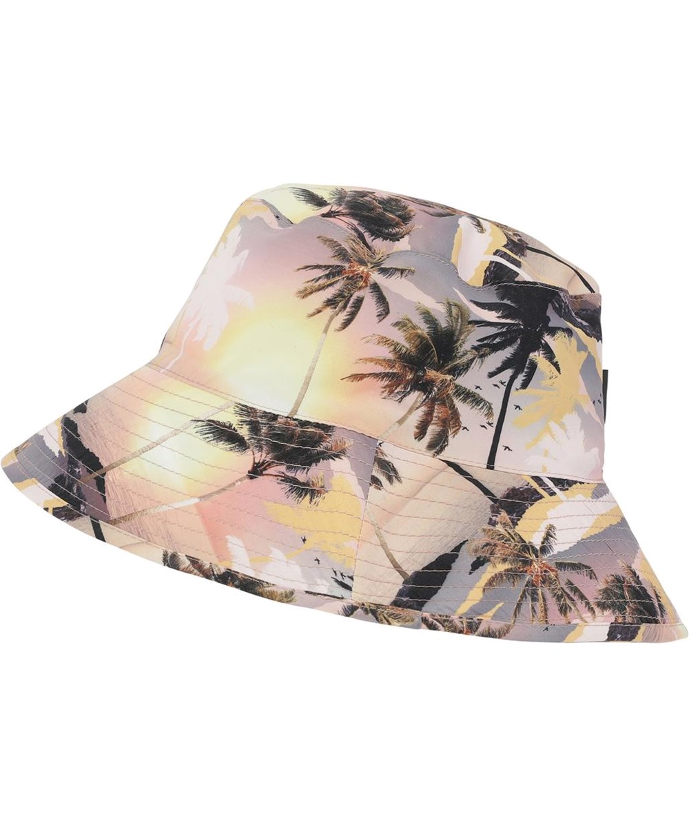 Nadia - Sunset - UV bucket hat met palmbomen print