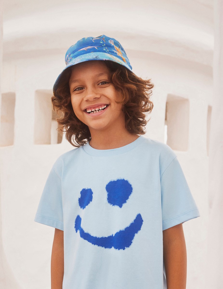 Niks - Ocean Zones - Blauwe bucket hat met print van het leven in de zee