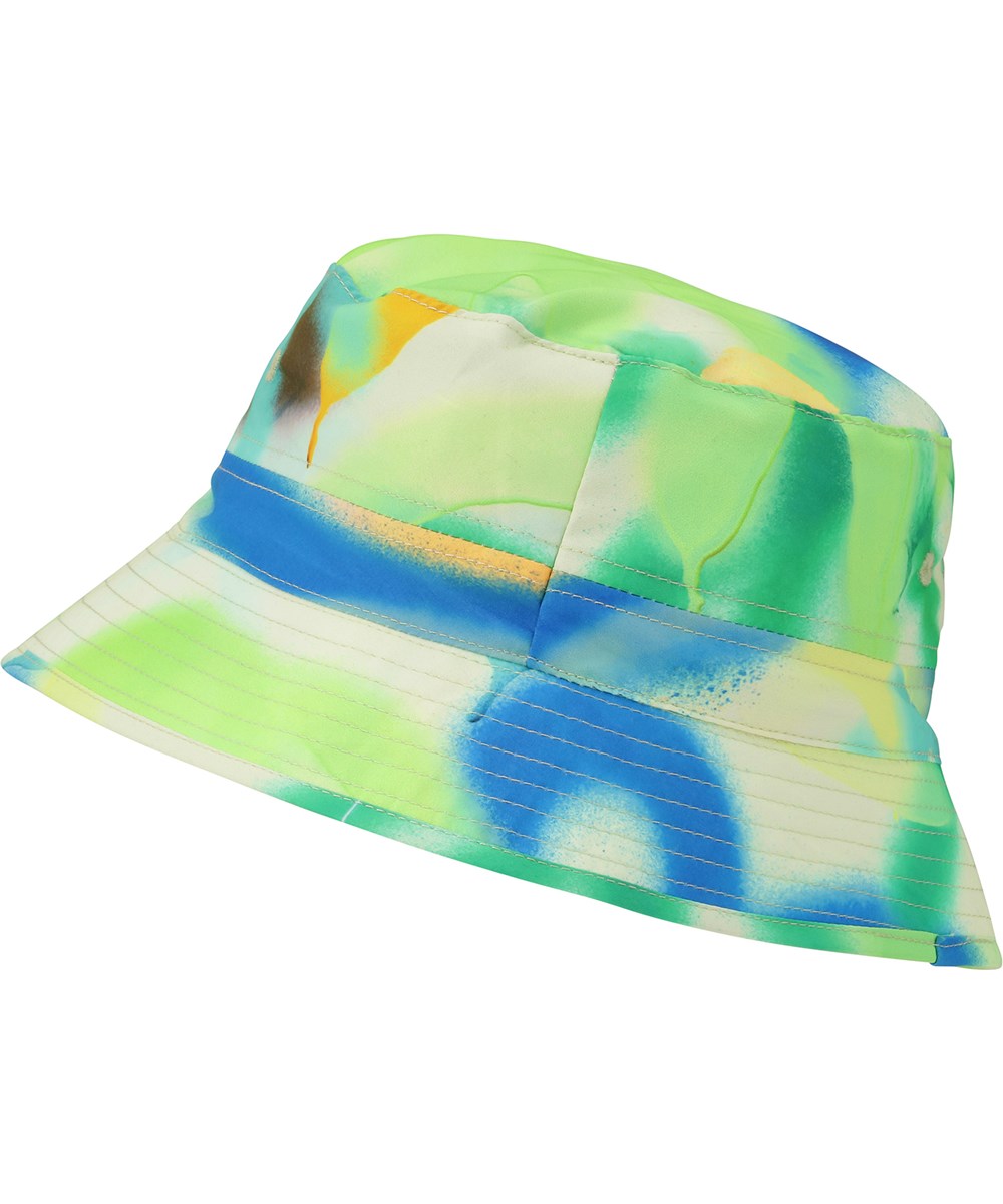 Niks - Palmtree Spray - Lichtgekleurde bucket hat met graffiti print