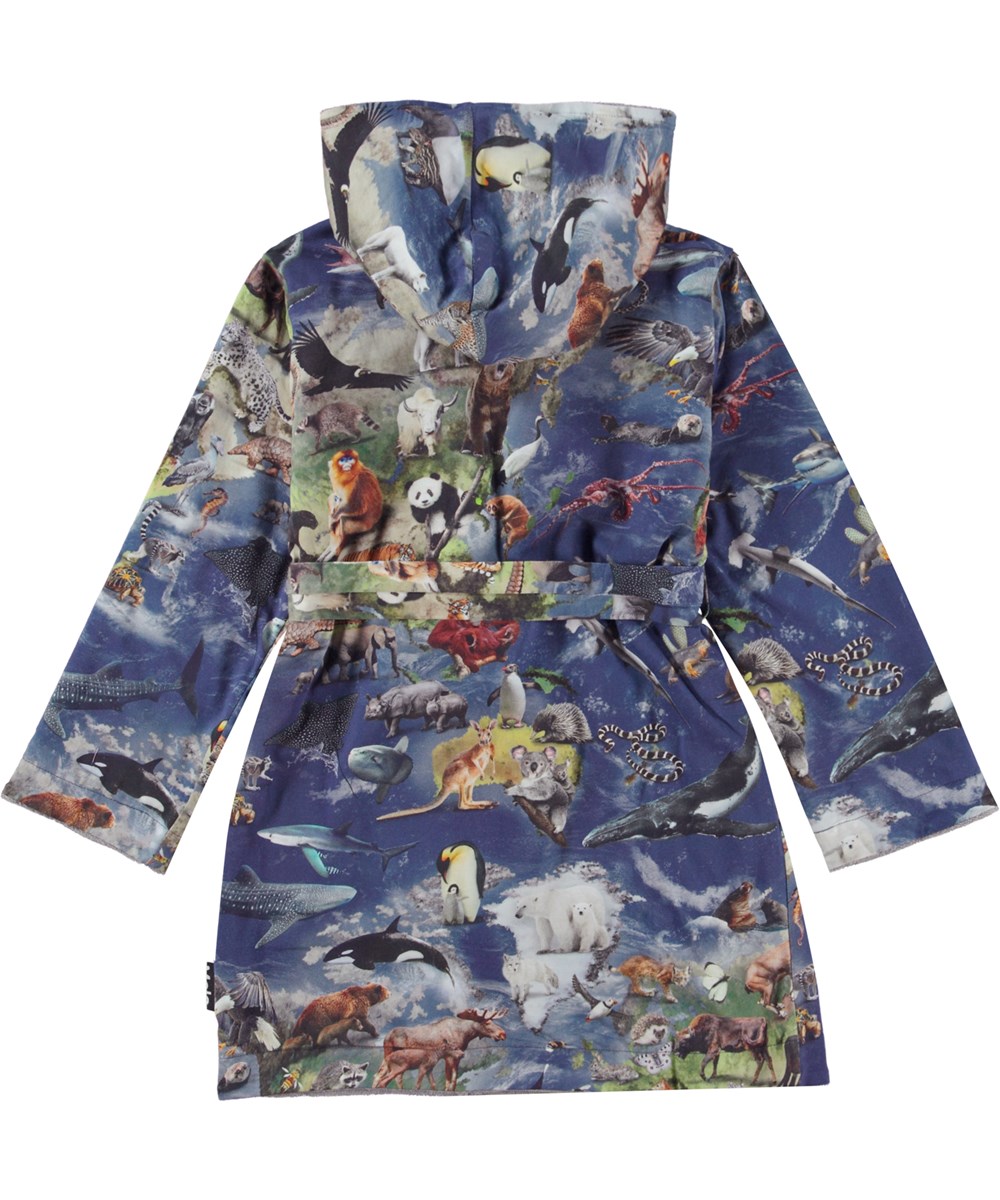 Wave - Animal Earth - Biologische badjas met dierenprint