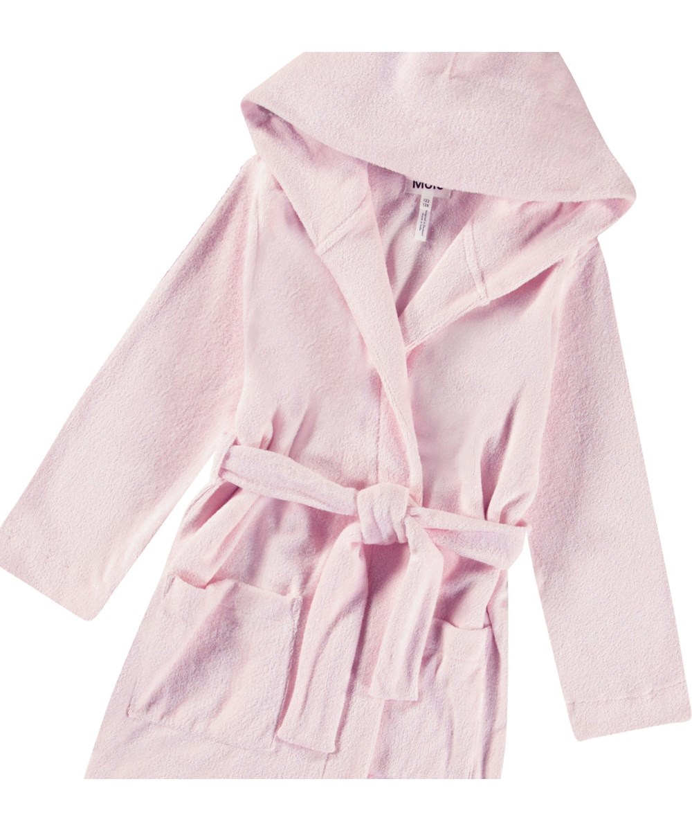 Wyn - Charlotte Pink - Roze badjas voor kinderen gemaakt van superzachte, biologische katoenen badstof.