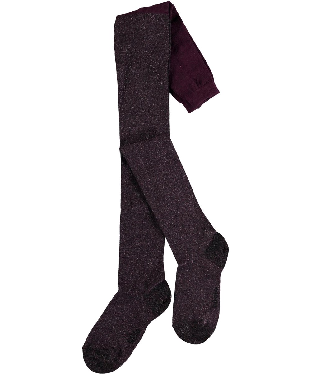 Glitter tights - Noirberry - Bordeaux rode panty met glitter