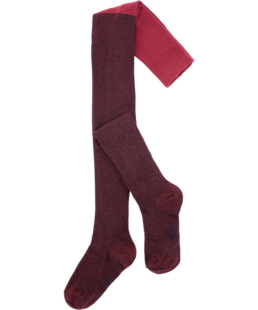 Glitter tights - Velvety - Rode glitter maillot