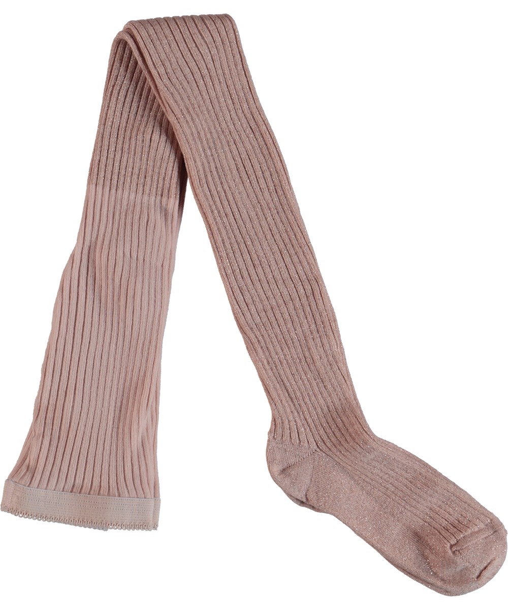 Lurex rib tights - Cameo Rose - Lurex Rib Maillots 