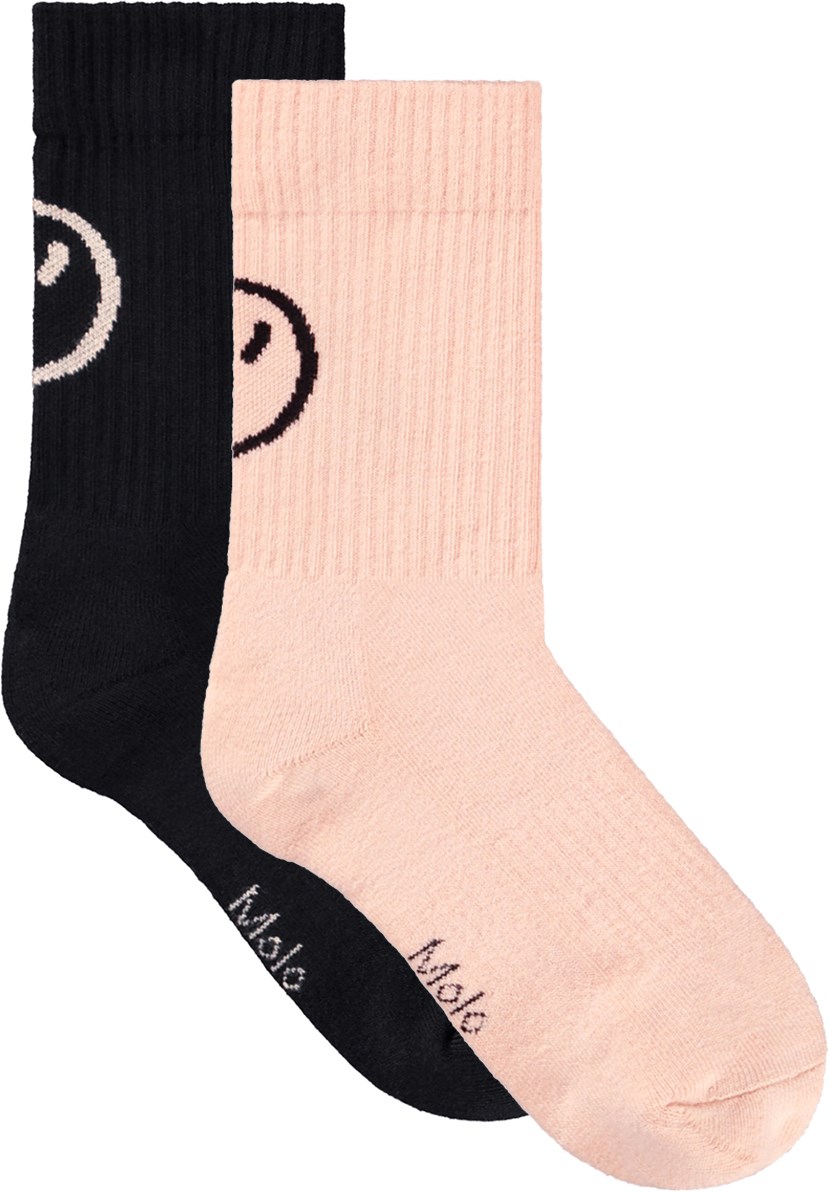 Norman - Rose Cloud - Duo pak katoenen sokken met een vrolijke print voor kinderen.