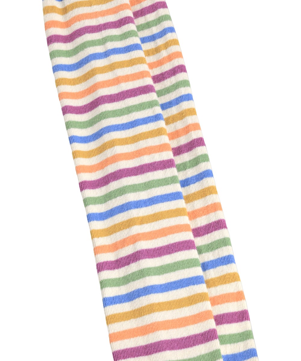 Stripy Tights - Mini Rainbow - Meerkleurige katoenen gestreepte maillot voor kinderen