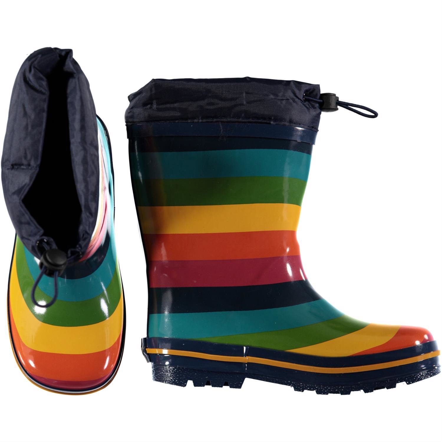 Sejer - Rainbow Stripe - Regenboog gestreepte regenlaarzen - Molo