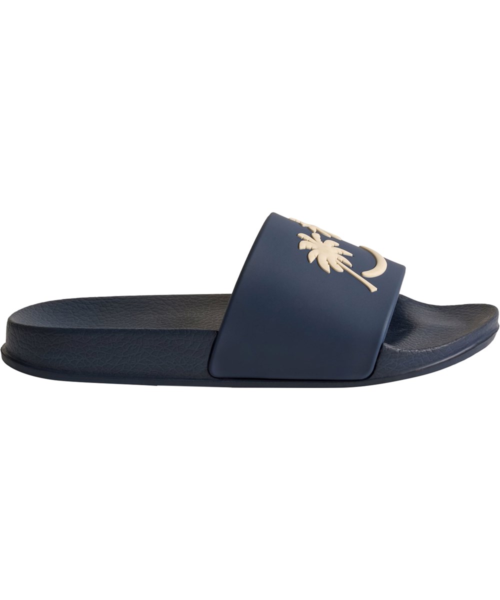 Zhappy - Oceanica - Blauwe, waterafstotende badslippers voor kinderen.