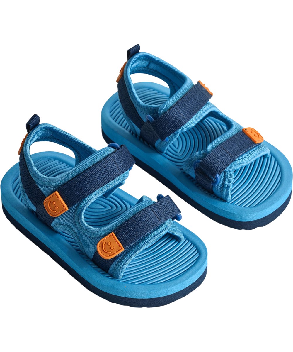 Zola - Blue Tide - Blauwe, sportieve sandalen voor kinderen met een zachte schuimzool en klittenbandsluiting.