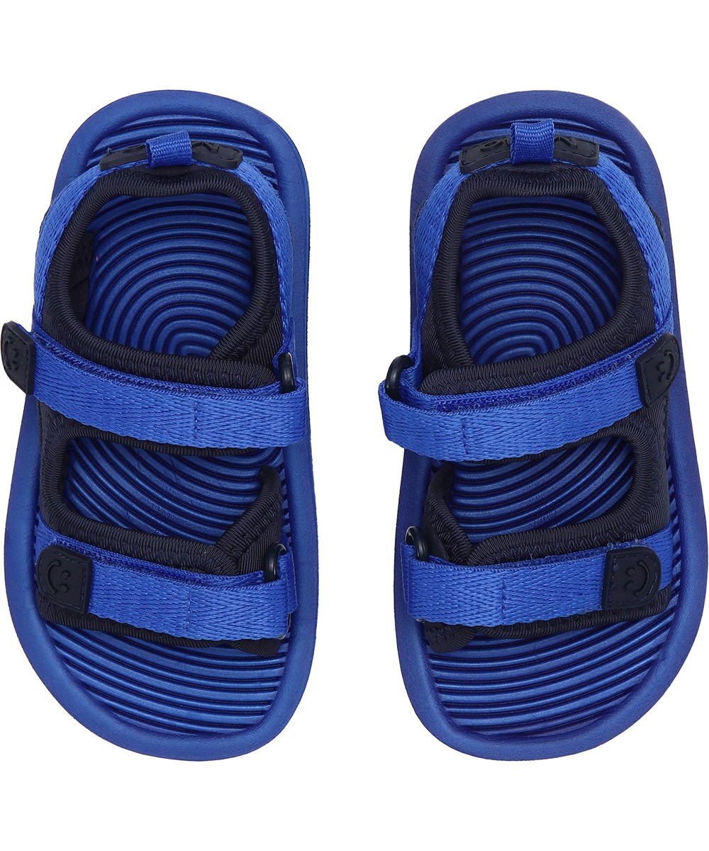 Zola - Universe - Blauwe en zwarte sandalen met klittenband