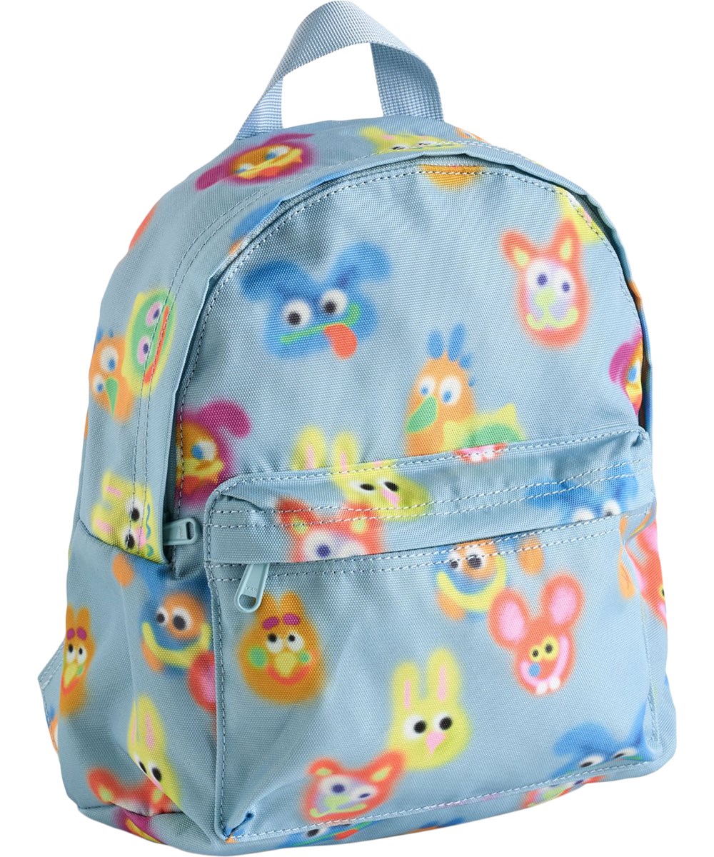Backpack - Fuzzy Friends - Blauwe rugzak voor kleuters van 3-6 jaar met een leuk printje