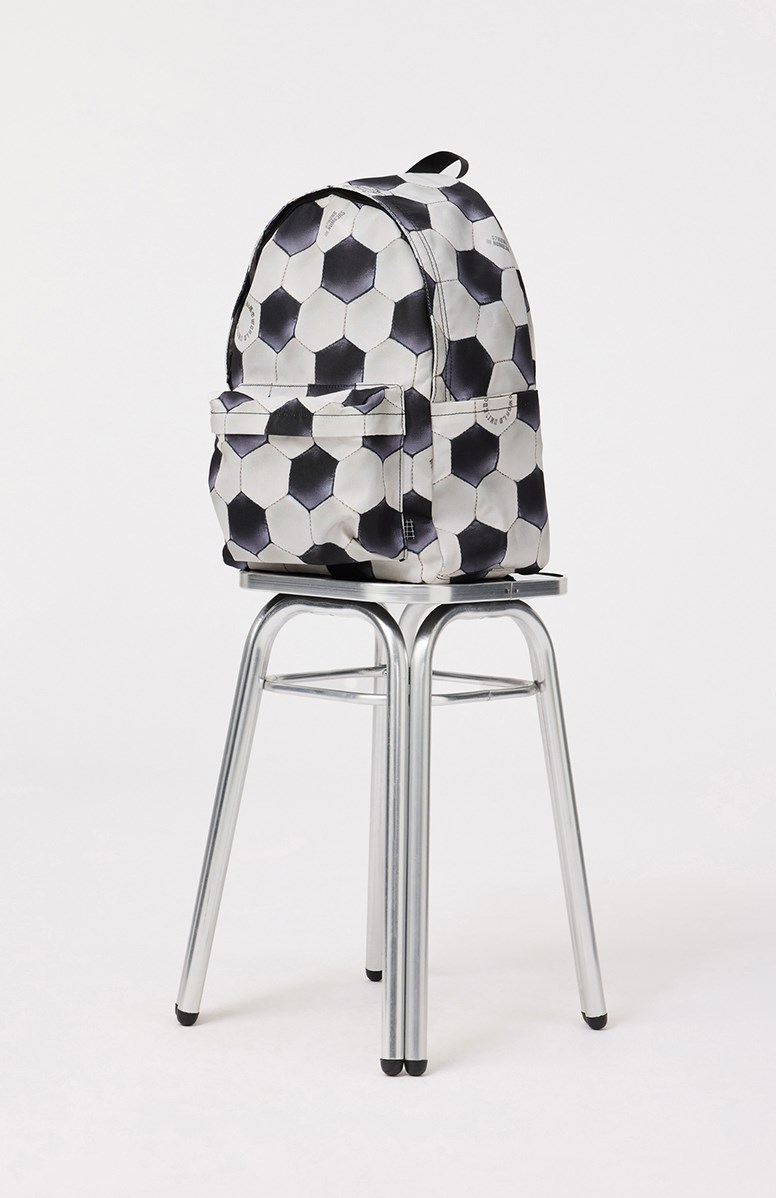 Backpack Mio - Football Noise - Zwart witte schoolrugzak met voetbalprint