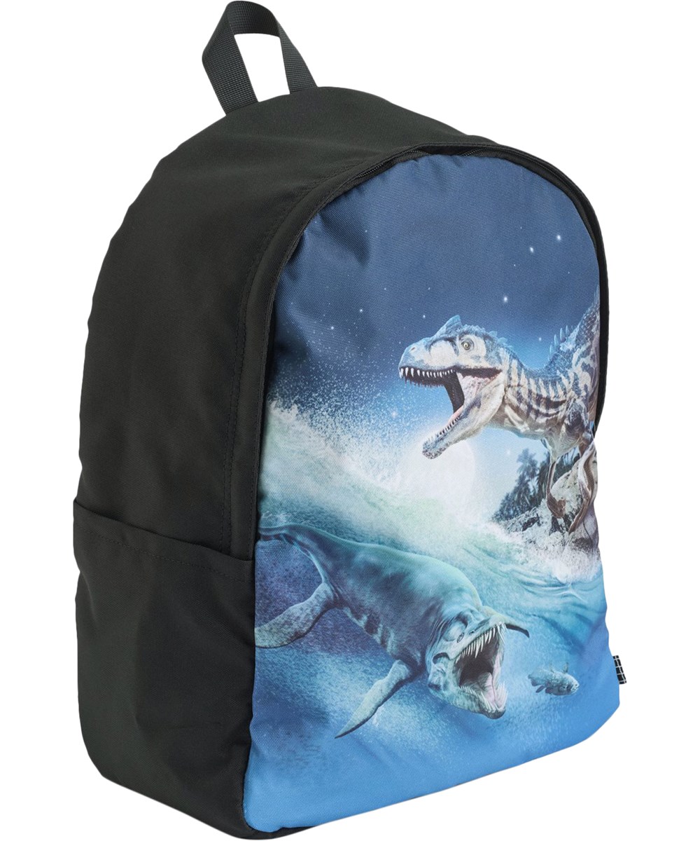 Backpack Solo - Moonlit Dinos - Zwarte/blauwe rugzak voor kinderen met een dinosaurussenprint