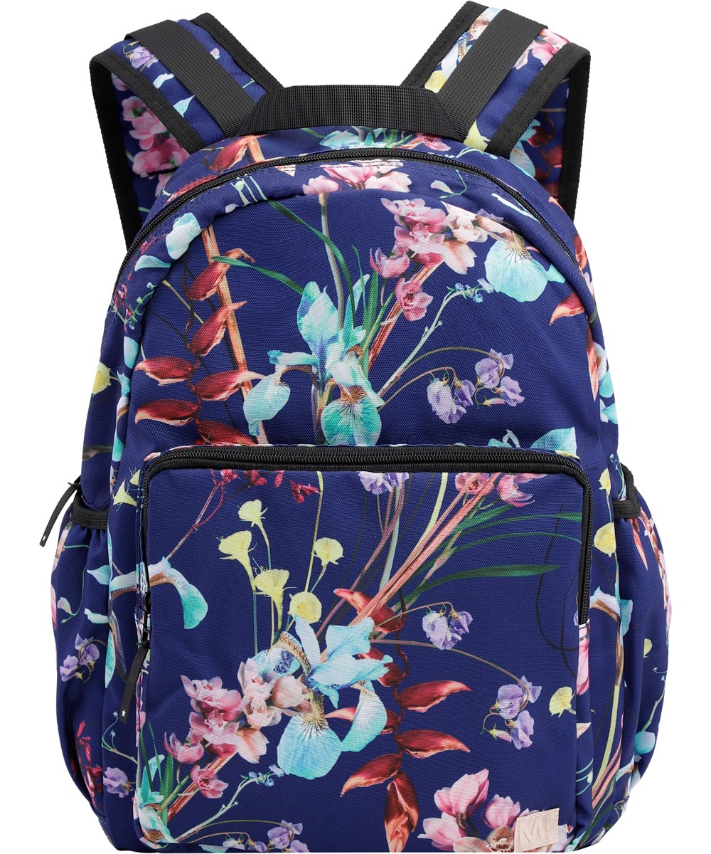 Big Backpack - Ikebana Blue - Gerecycleerde rugzak met bloemenprint