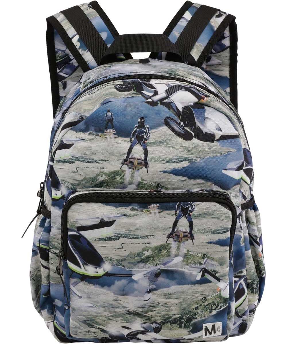 Big backpack - Up In The Air - Gerecyclede rugzak met futuristische print