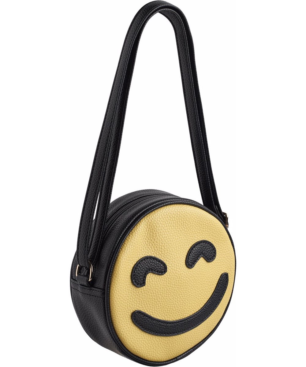 Feelings Bag - Duo - Leuke ronde tas voor kinderen met een lachend geel gezicht en een paars sip gezicht.