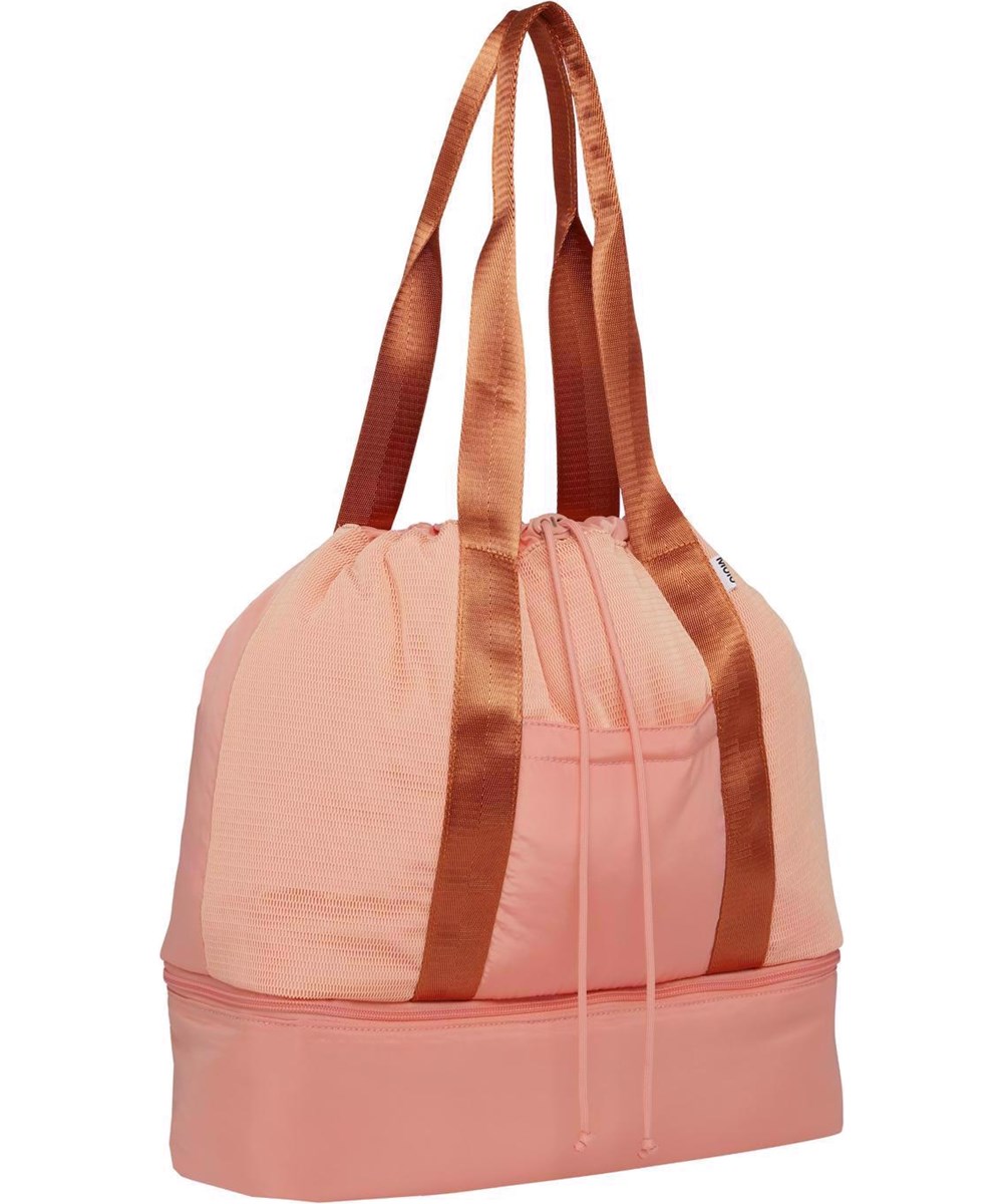 Sports Bag - Warm Coral - Praktische koraalkleurige sporttas met plaats voor schoenen