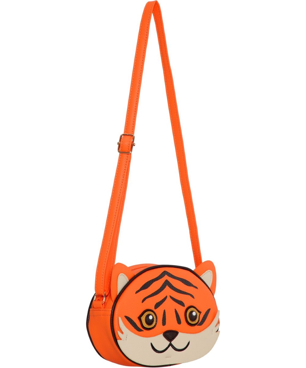 Tiger Cub Bag - Mango Tango - Crossbody tas in oranje met op de voorkant een schattig motief van een tijger