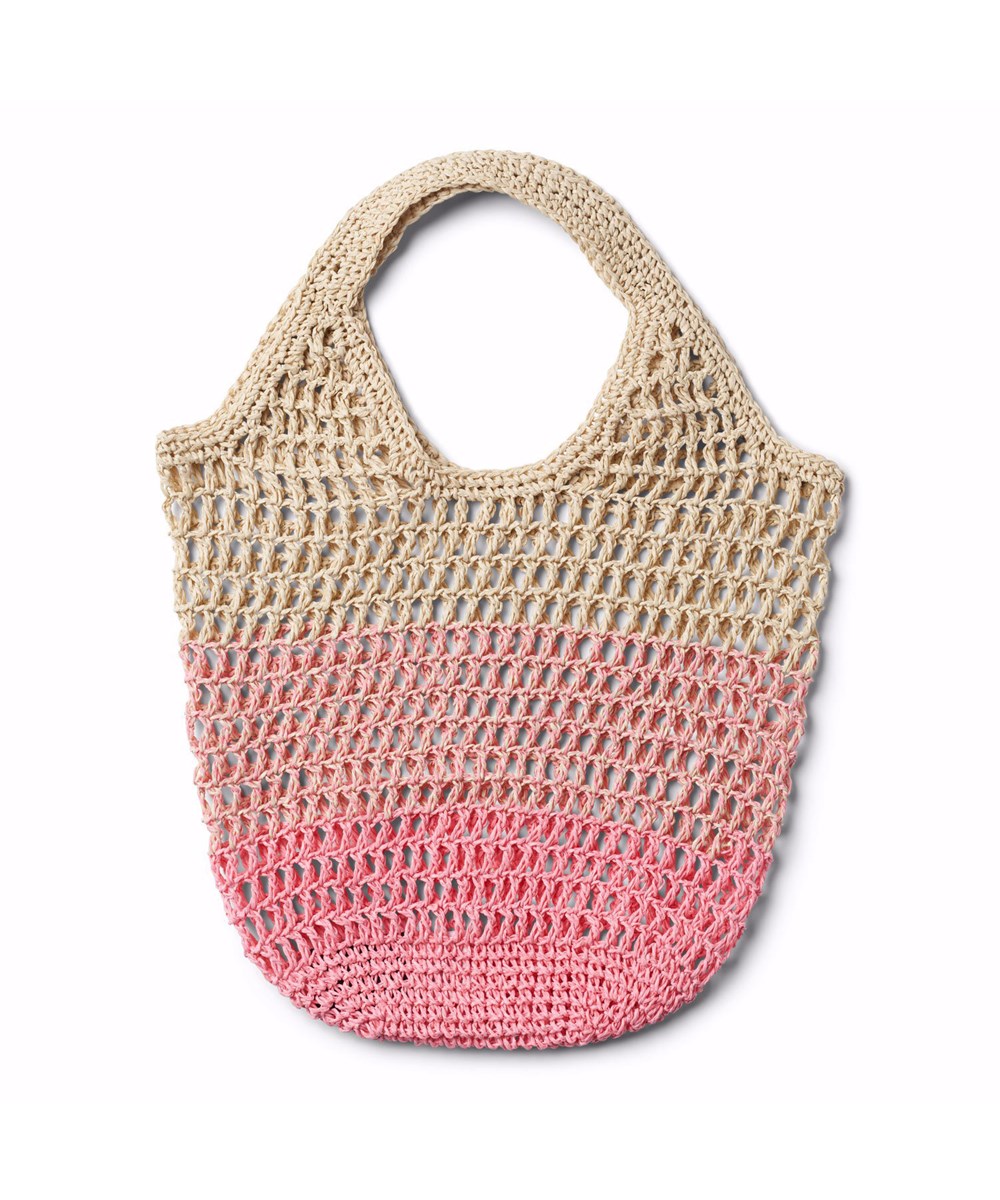 Vega Bag - Pink Lemonade - Gehaakte kindertas in roze en beige