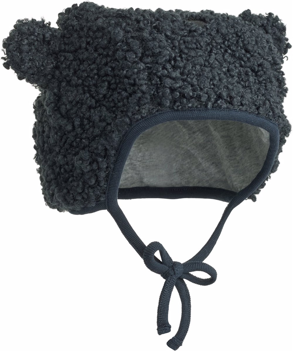 Kandis - Night Navy - Dark blue bonnet with cute teddy bear ears for the little ones