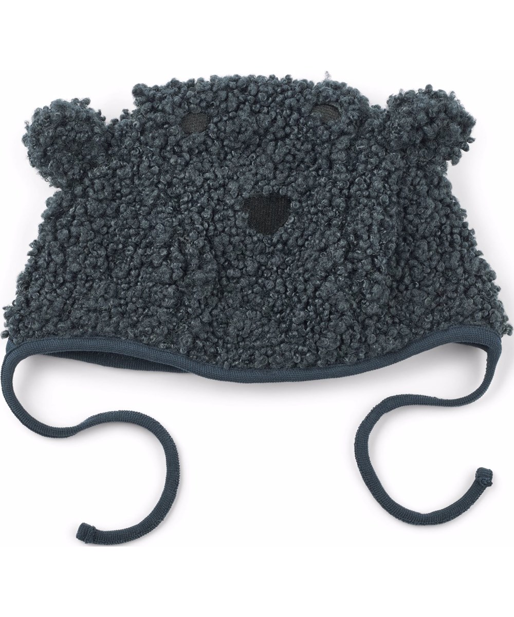 Kandis - Night Navy - Dark blue bonnet with cute teddy bear ears for the little ones