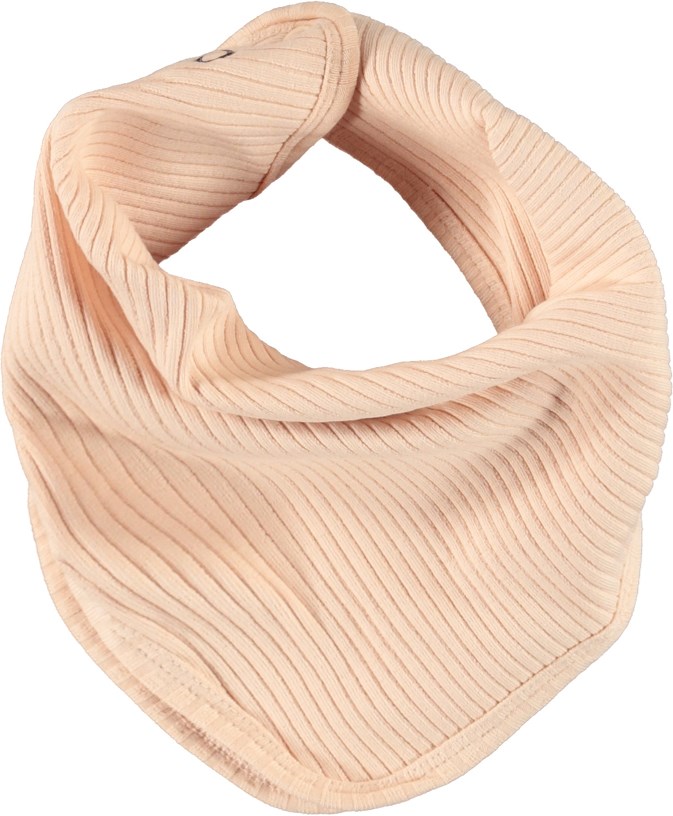 Neci hat and bib set - Fluffy Rose - Rose organic rib baby hat and bib 