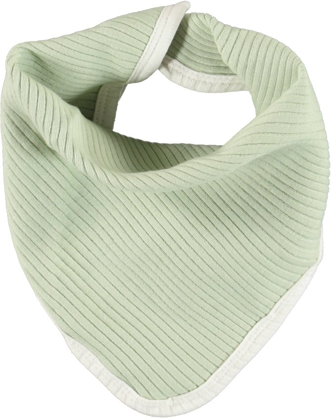 Neci hat and bib set - Mint - Mint green organic rib baby hat and bib 