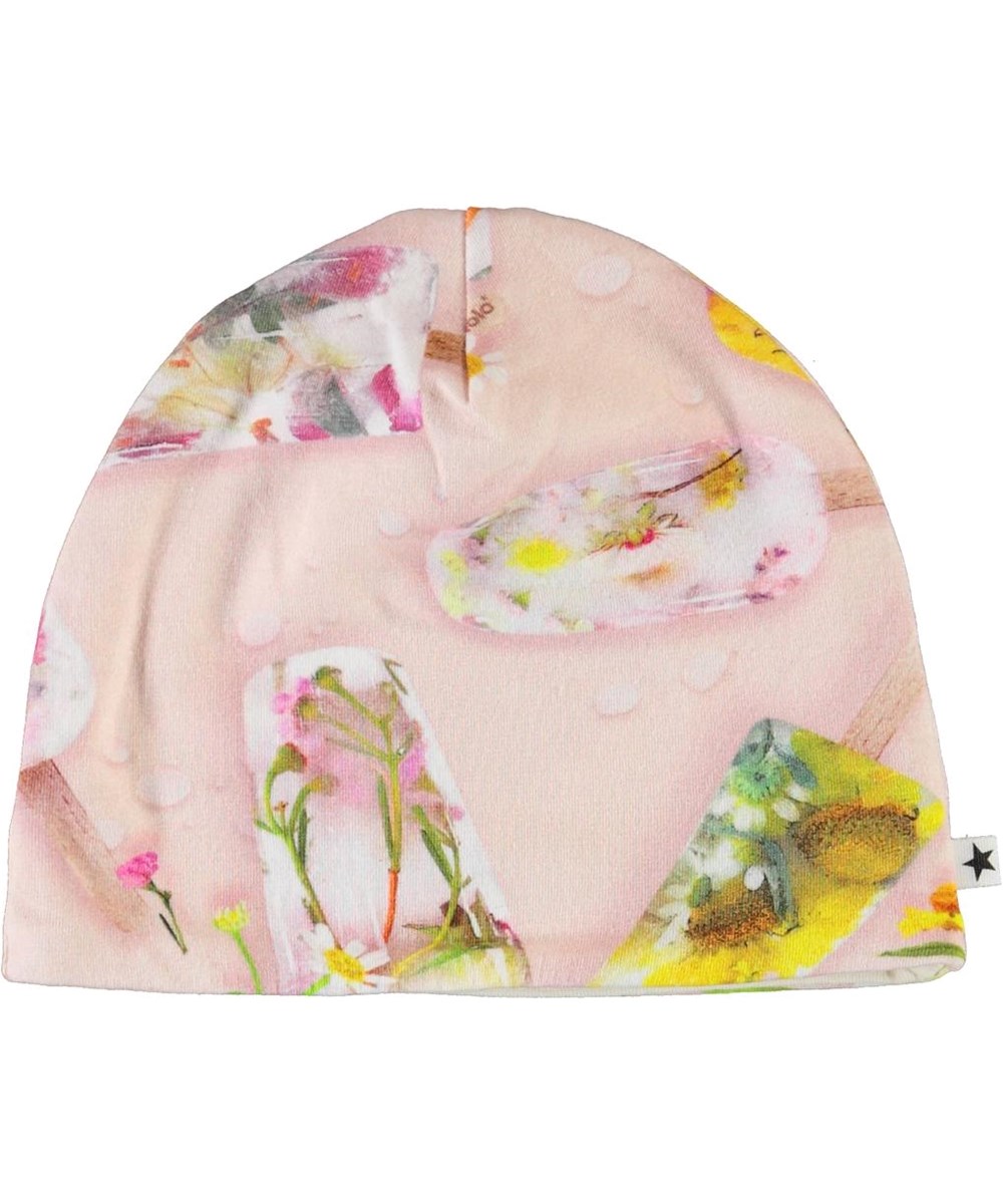 Ned - Ice Lollies - Pink organic baby hat with ice cream print