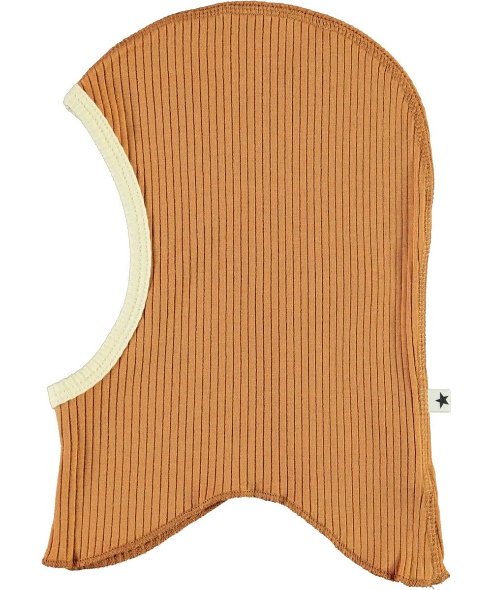 Nedi - Deer - Brown baby ski mask in rib