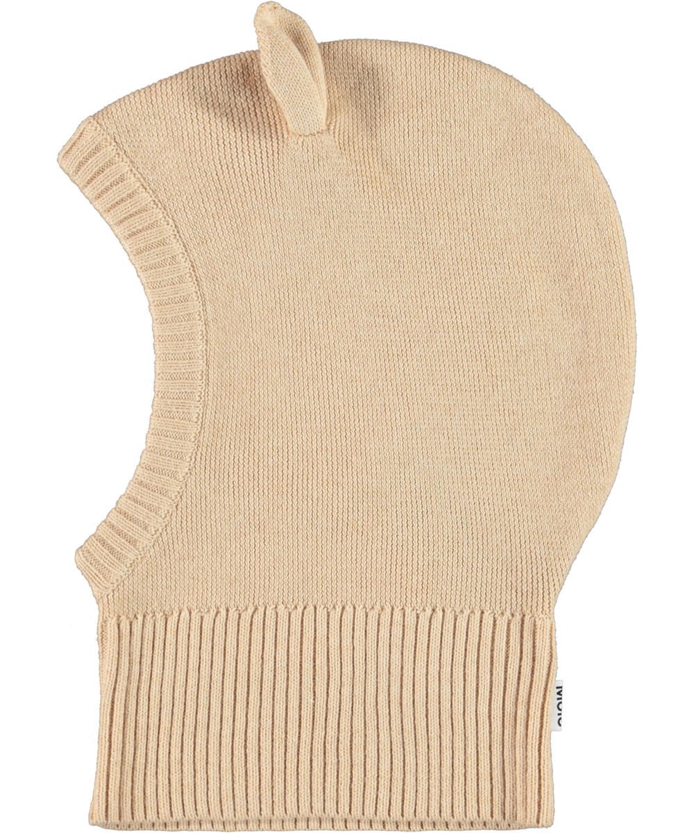 Nikola - Peachy - Rose knit ski mask with ears 