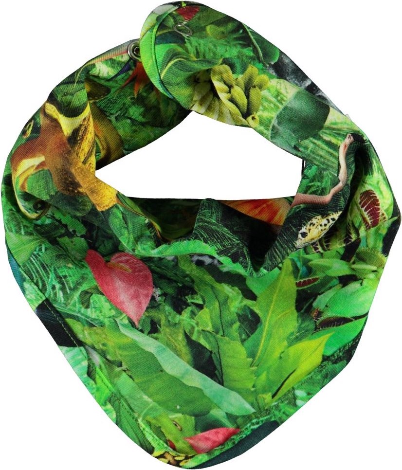 Nishi - Fantasy Jungle - Green bib with animals