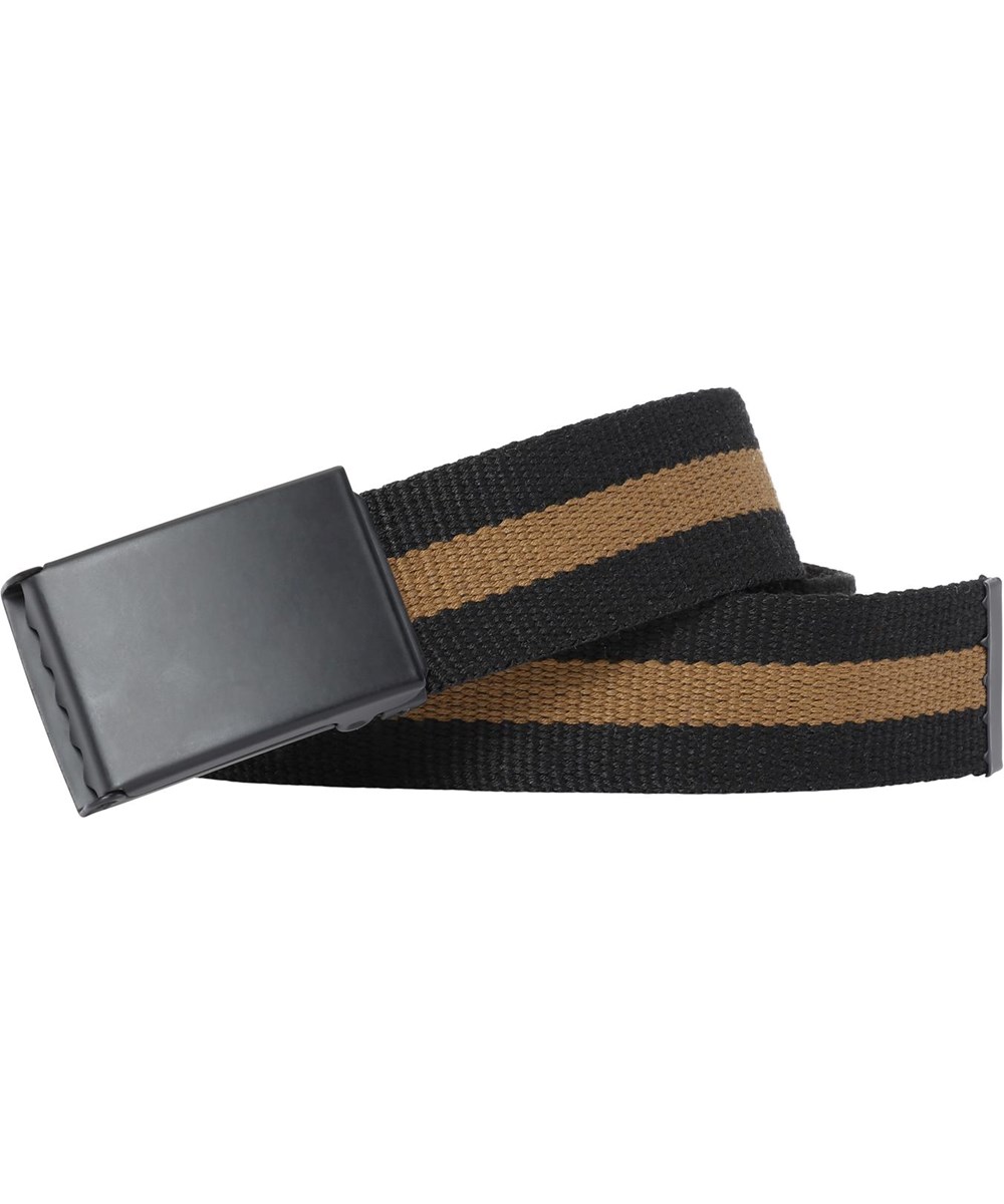 Nite - Black - Black and brown striped belt 