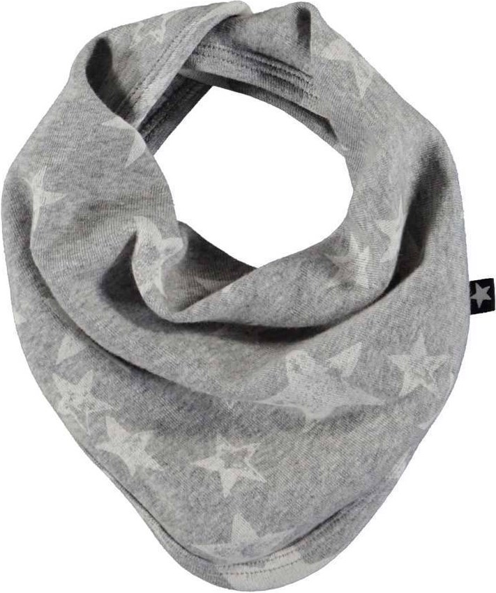 Noe Hat And Bib Set - Ivory Stars - Baby hat and bib with star print