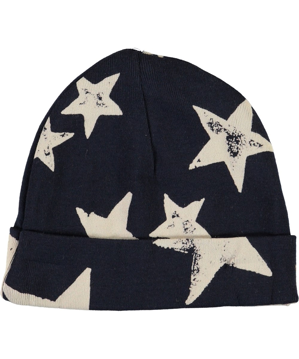 Noe - White Navy Star - Fine rib
