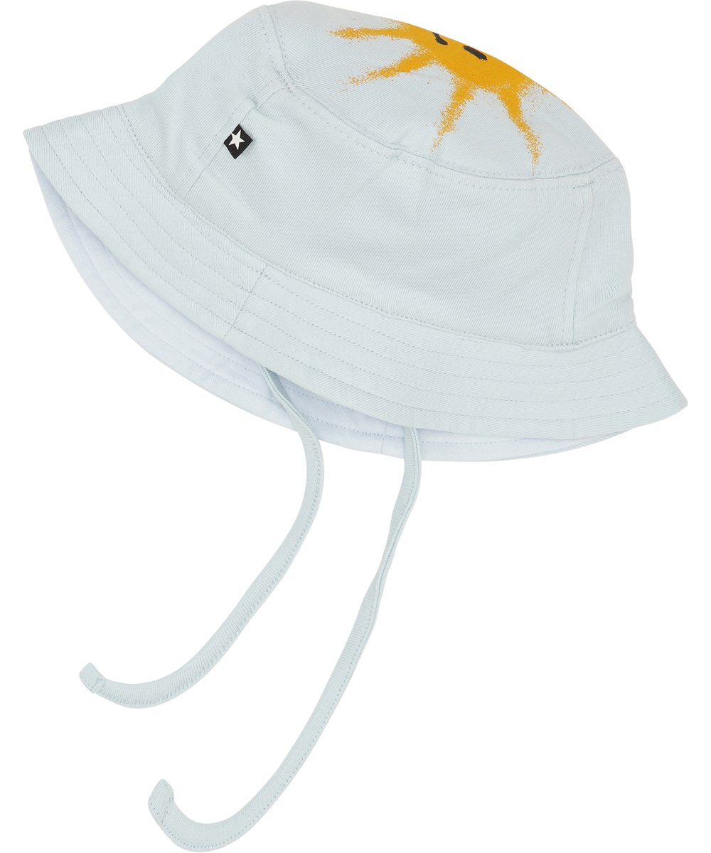 Nomly - Iced Blue - Light blue organic baby bucket hat