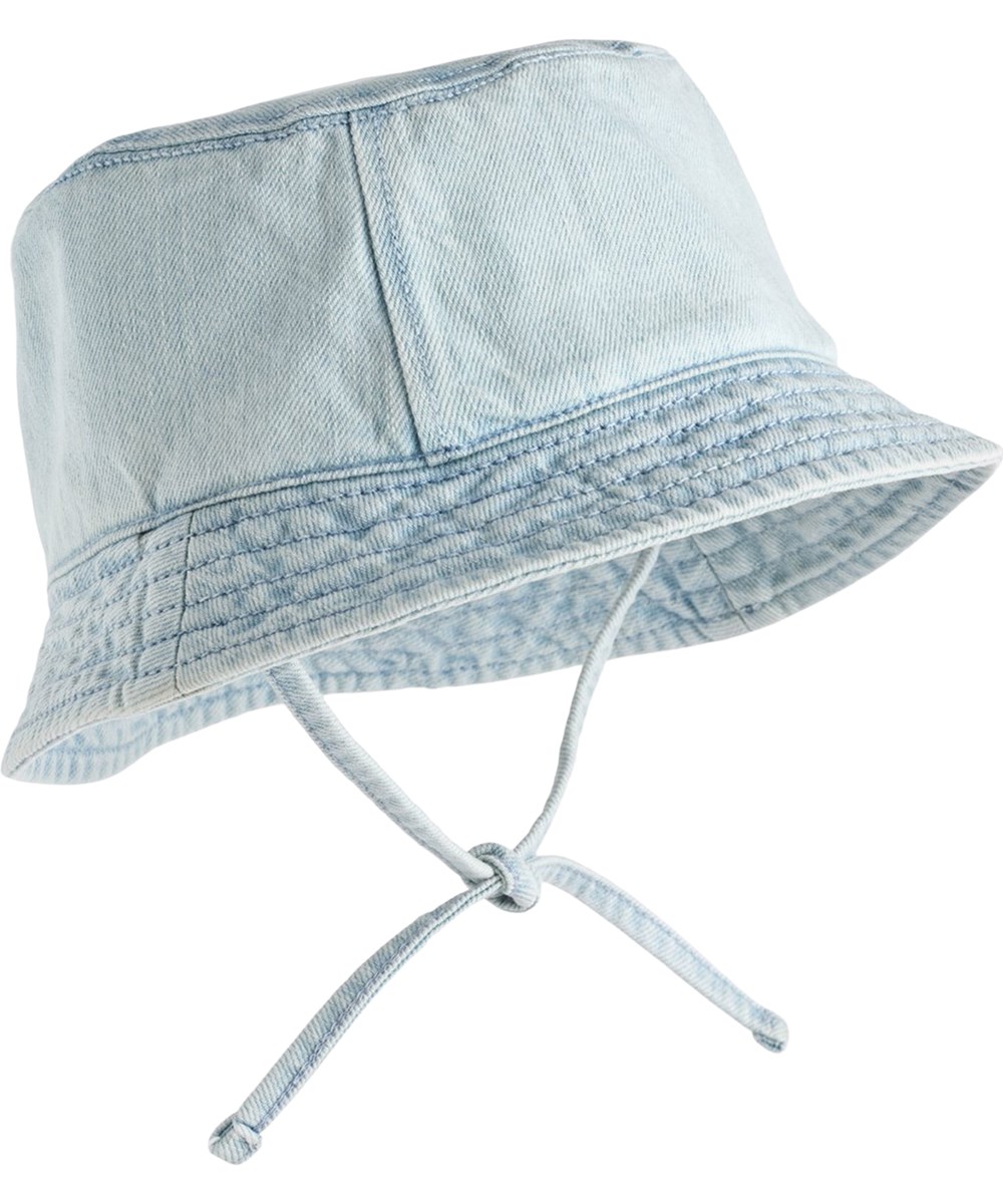 Nomly - Misty Denim - Light blue sun hat for children made of organic denim cotton