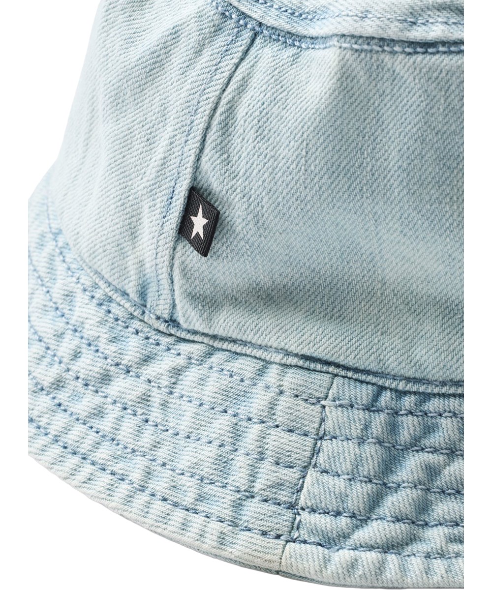 Nomly - Misty Denim - Light blue sun hat for children made of organic denim cotton