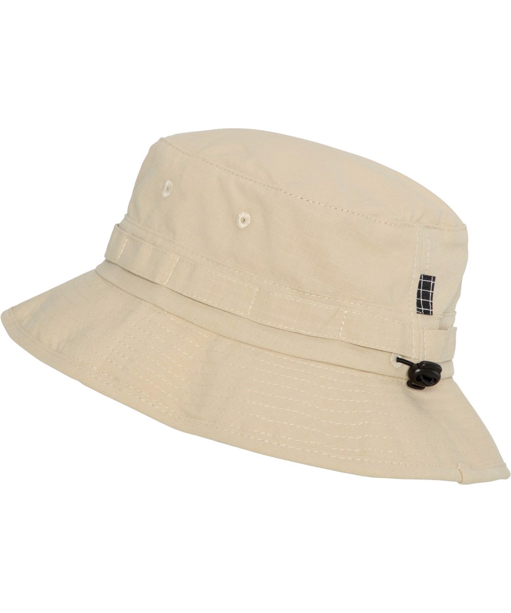 Safir - Sandy - Sand coloured bucket hat in a cotton weave with adjustable string