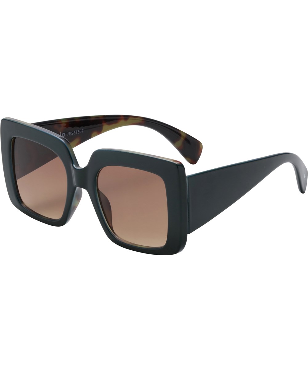 Samara - Tropical Green - Wide and bold sunglasses in a square shape
