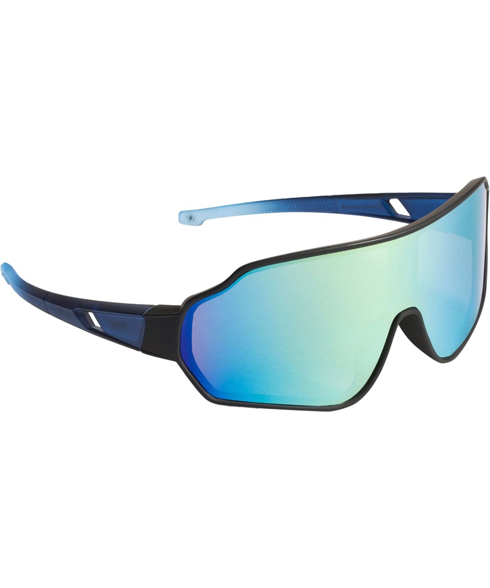 Shades - Oceanica - Black and blue, sporty sunglasses for children with UV protection.