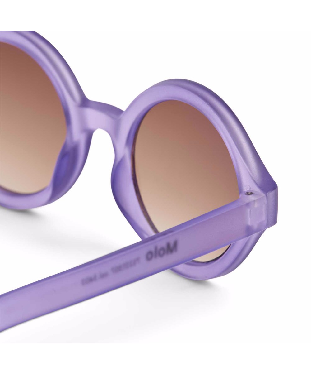 Shelby - Purple Glo - Round children's sunglasses in purple with tinted lenses, satin finish, and 100% UV protection.