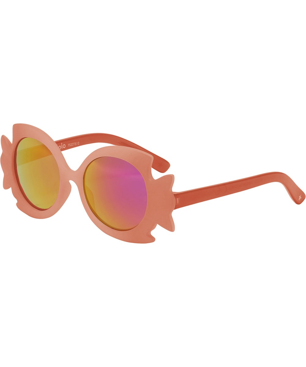 Shyla - Peach Nectar - Peach coloured, fish shaped sunglasses