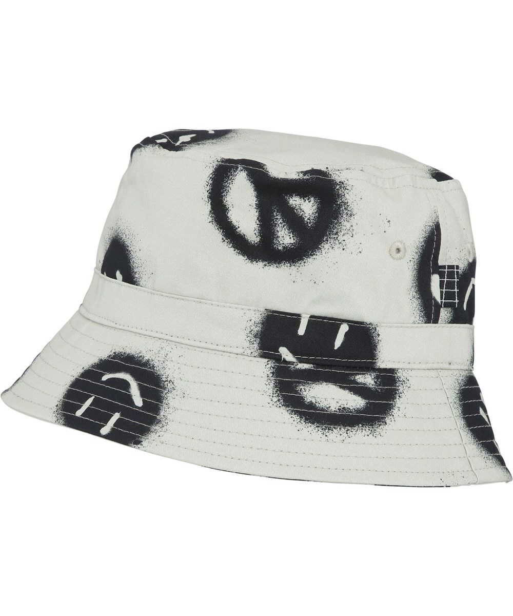 Siks - Peace Smile - Off-white bucket hat with print 
