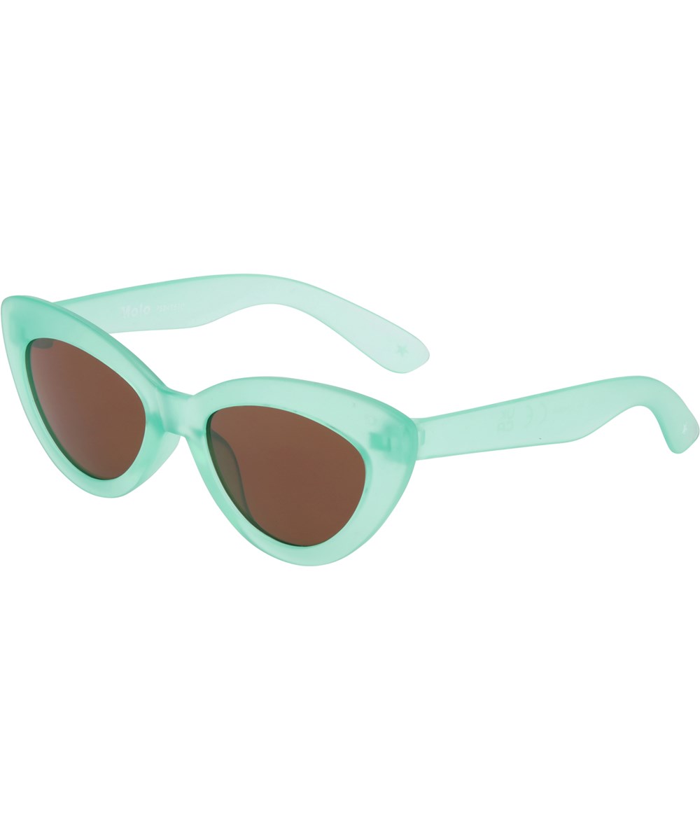Simba - Cool Mint - Mint green, cat-eye solbriller with brown lenses