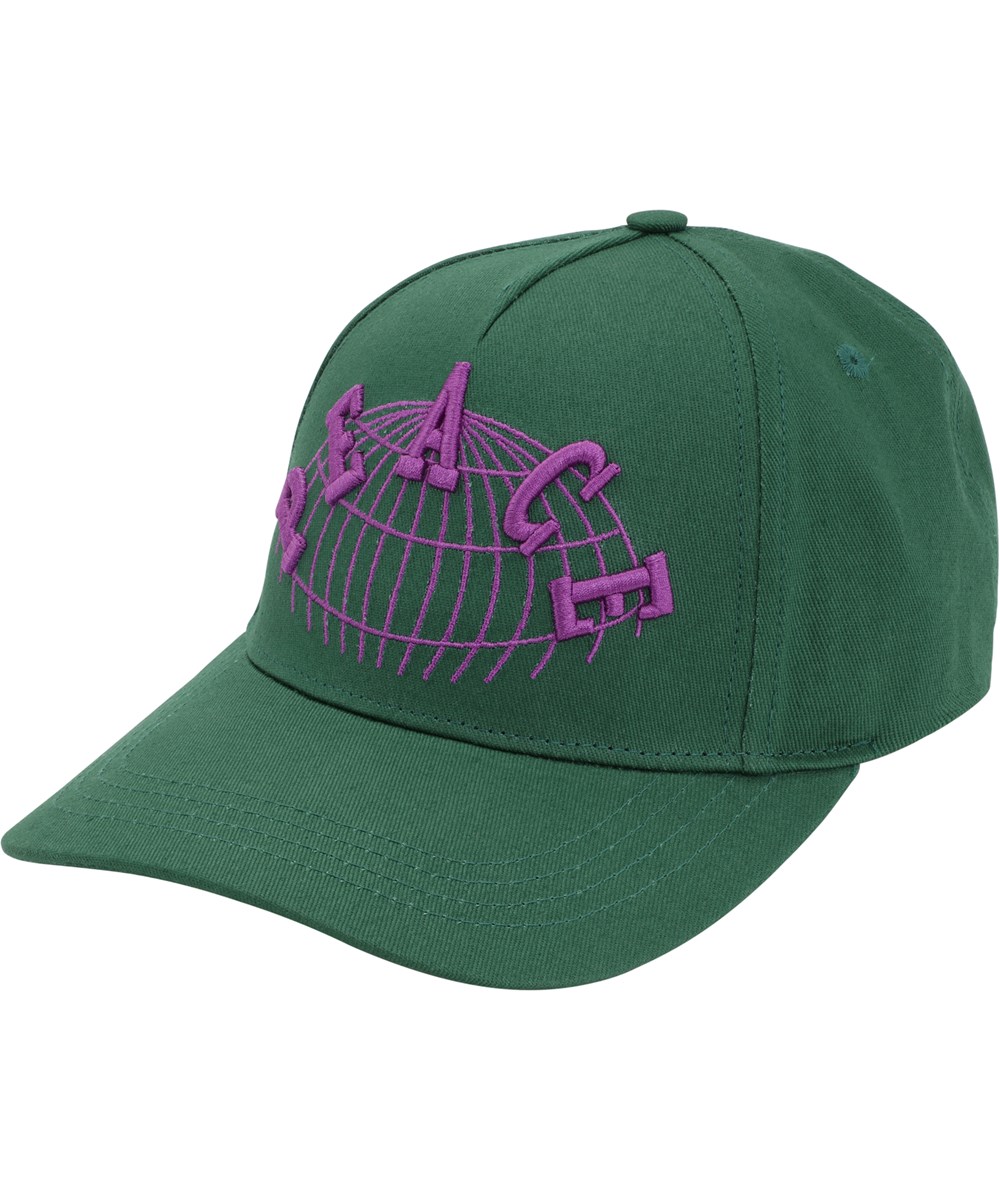 Skill - Fantasy Forest - Classic baseball cap in green with purple peace embroidery