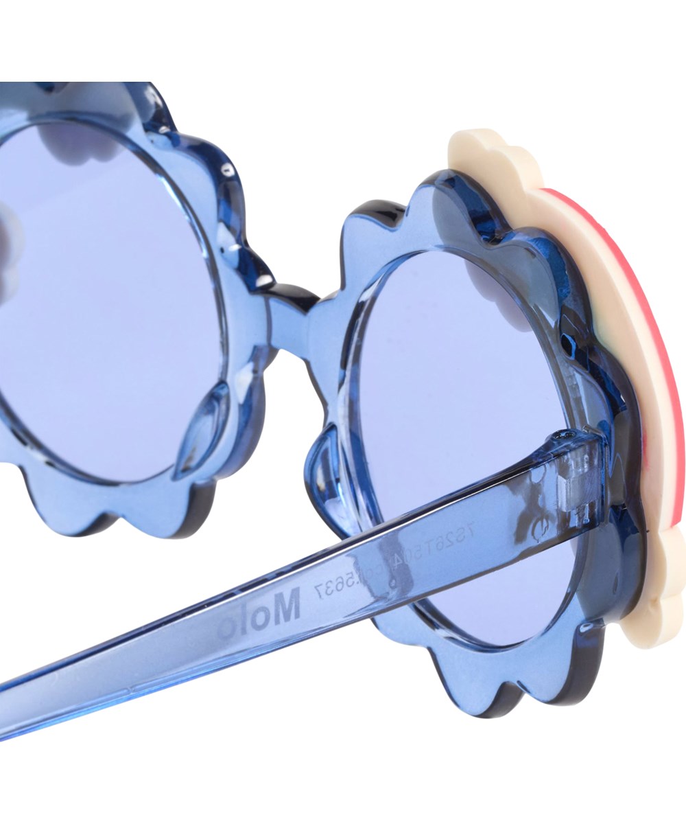 Sky Rainbow - Sparkling Sea - Sky-shaped, blue sunglasses for children with rainbows with tinted lenses and UV protection.