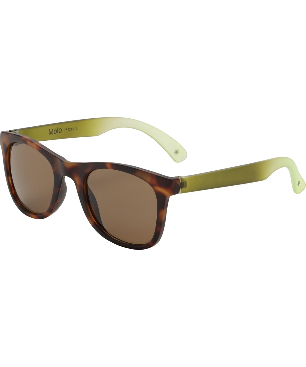 Smile - Baobab - Brown sunglasses with yellow/green stems 