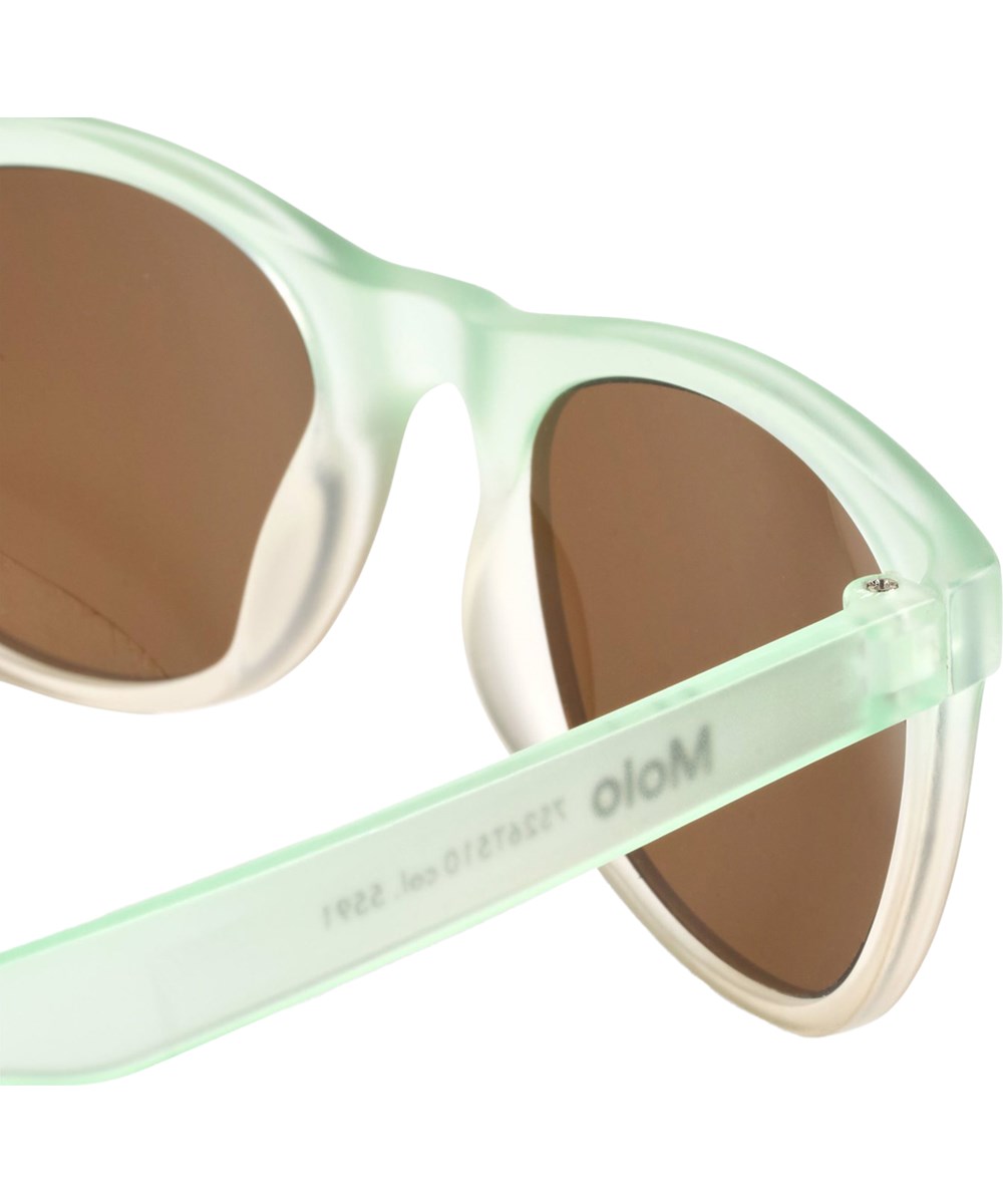 Smile - Surf Spray - Classic sunglasses for children in green and beige with UV protection.