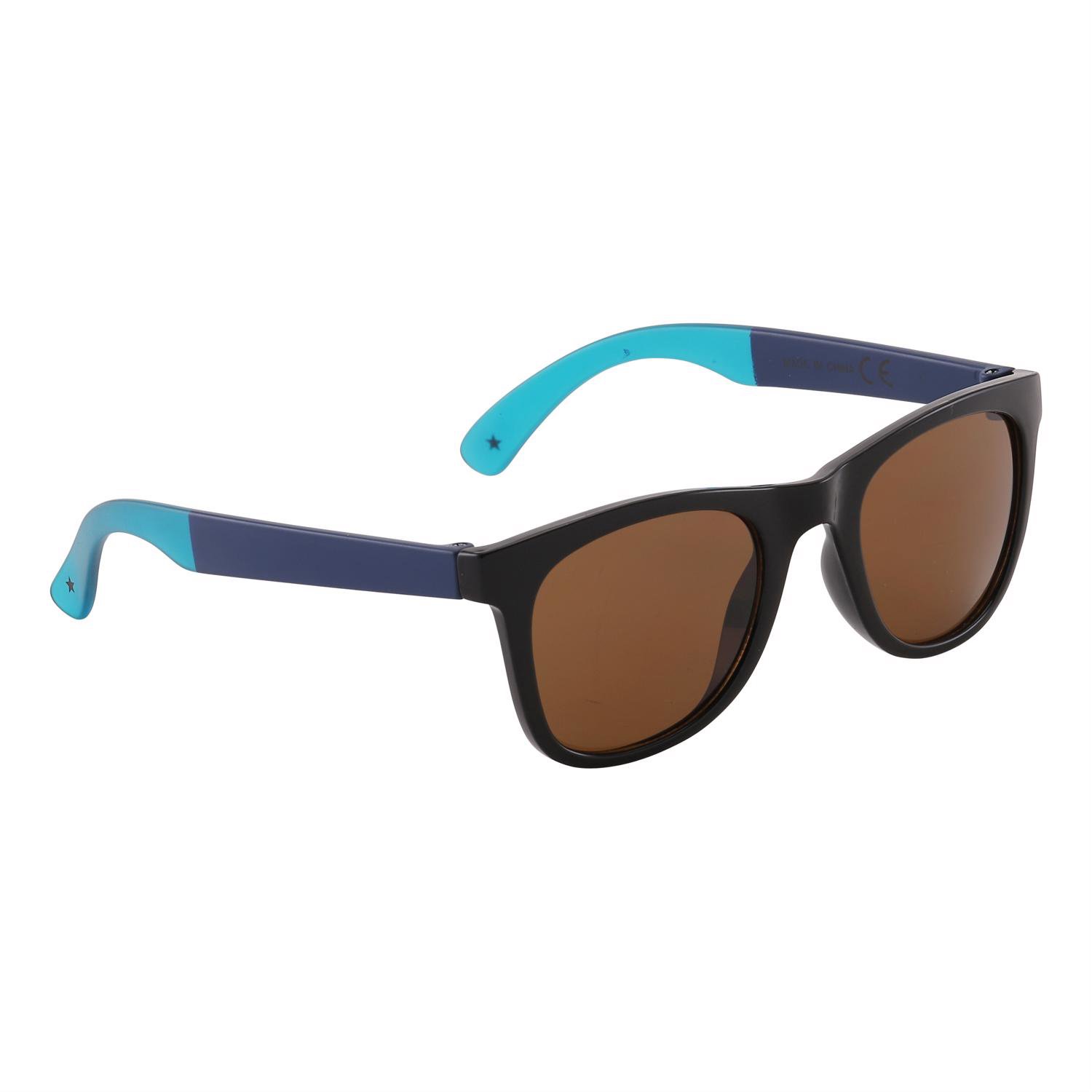 Smile - Very Black - Dark blue sunglasses with turquoise 